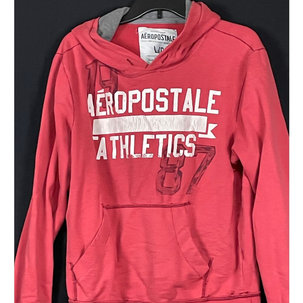 Aeropostale Athletics brand graphic print and logo hoodie. large size
